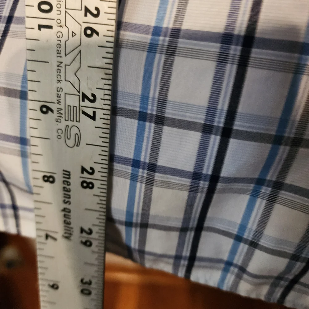 Banana Republic Shirt Medium Checkered Button Front Long Sleeve Blue‎ A493
